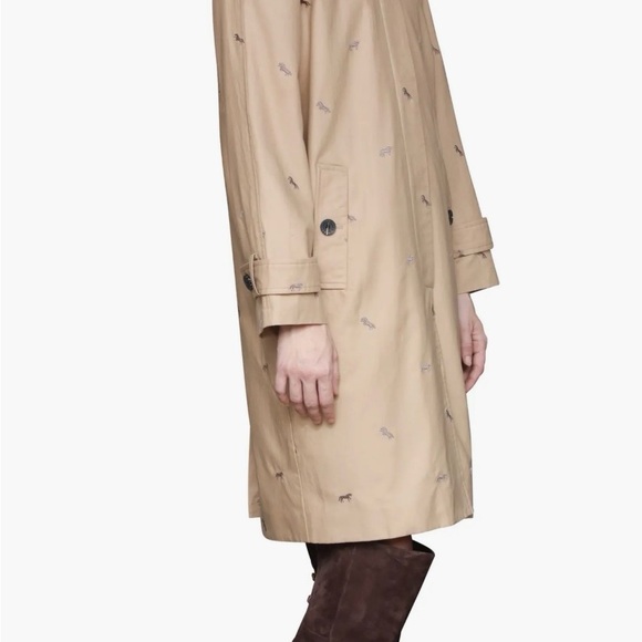 Nordstroms Stylish Tan Equine/Derby Trench Coat🤎 🐎 - Picture 5 of 6